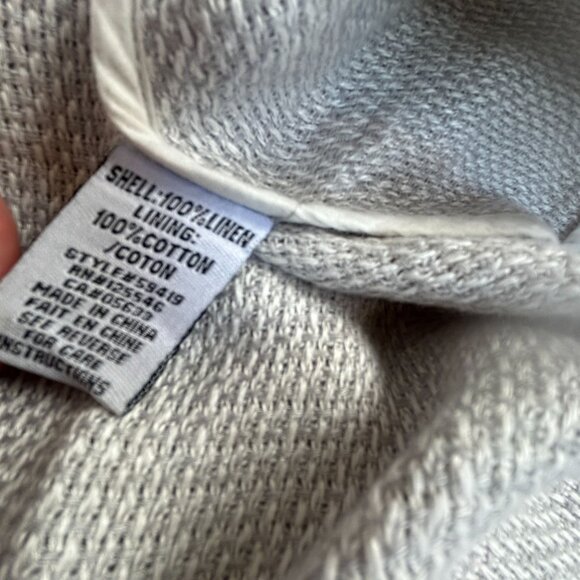 Habitat Womens Linen Button Front Tunic Jacket Medium Gray Pockets Lightweight - Picture 4 of 10